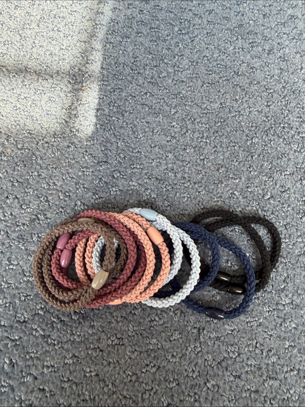 Neutral & Pastel Braided Hair Tie Set - Women Accessories
